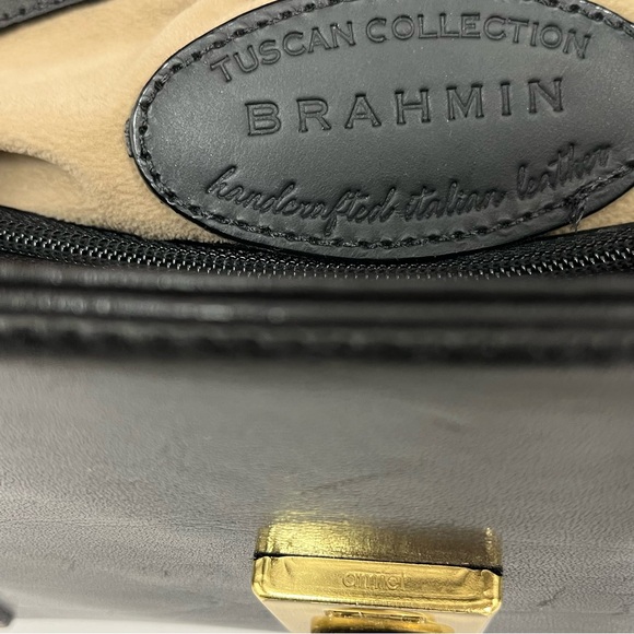 VTG Brahmin Tuscan Collection Melbourne Croc Embossed Leather Satchel/Handbag - Picture 12 of 14